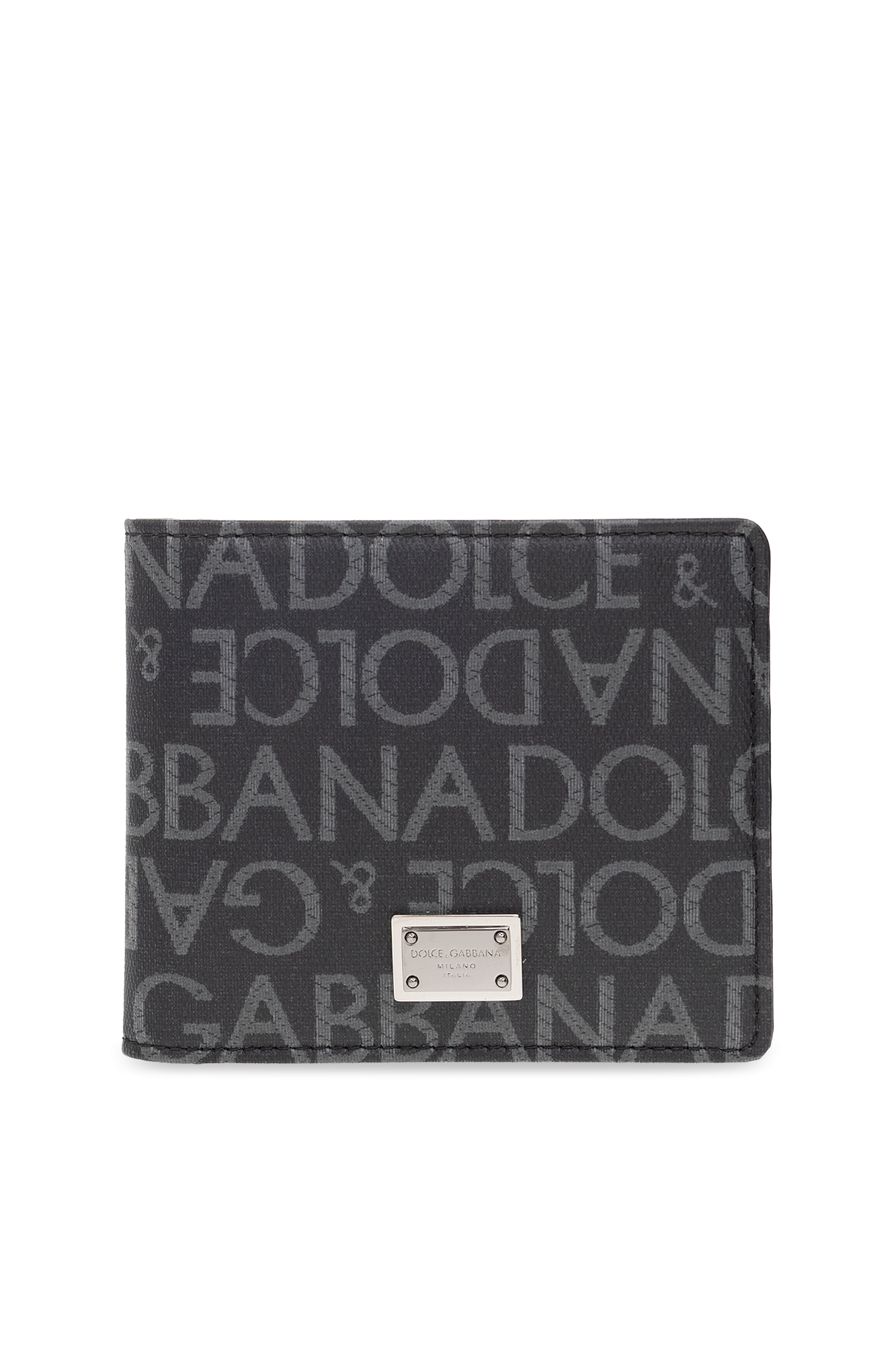 【関税＆送料込み】Dolce & Gabbana Wallet Accessories DOLCE & GABBANA Wallet Black Horse Leather Zip Logo Shoulder